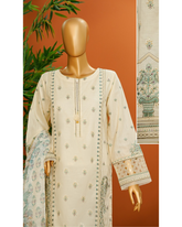 3-PC Unstitched Digital Print Embroidered Muse By Hztextiles | SSE - 104